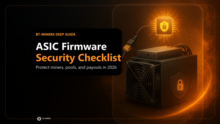 ASIC Firmware Security Checklist for Miners in 2026