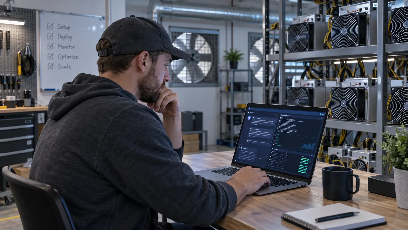 A mining operator using Codex to supervise an XBT DATUM server deployment